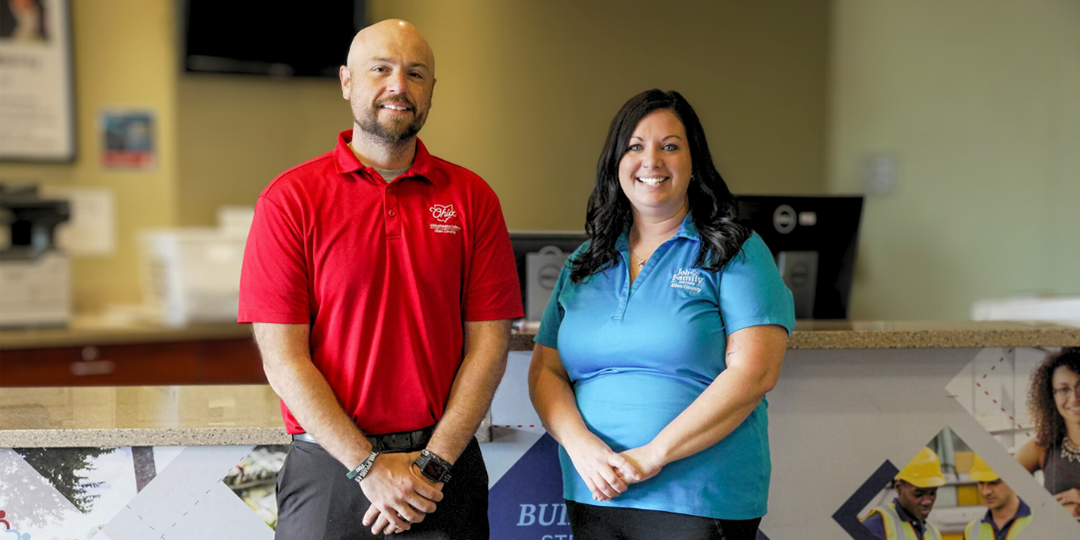 Catherine Neal and Becca Saine, staff members at OhioMeansJobs Allen County
